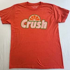Tee Luv Orange Crush Soda Logo Graphic T-Shirt Red Heather